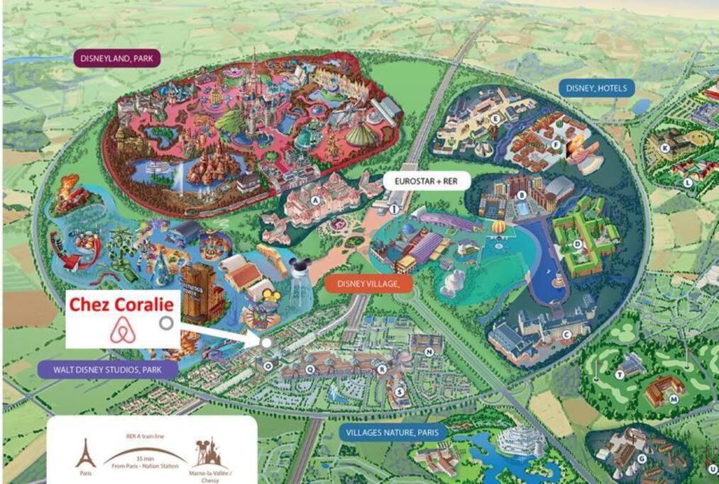 Apartment Le Royal Condo, 13 P, Wifi & Parking A Disneyland